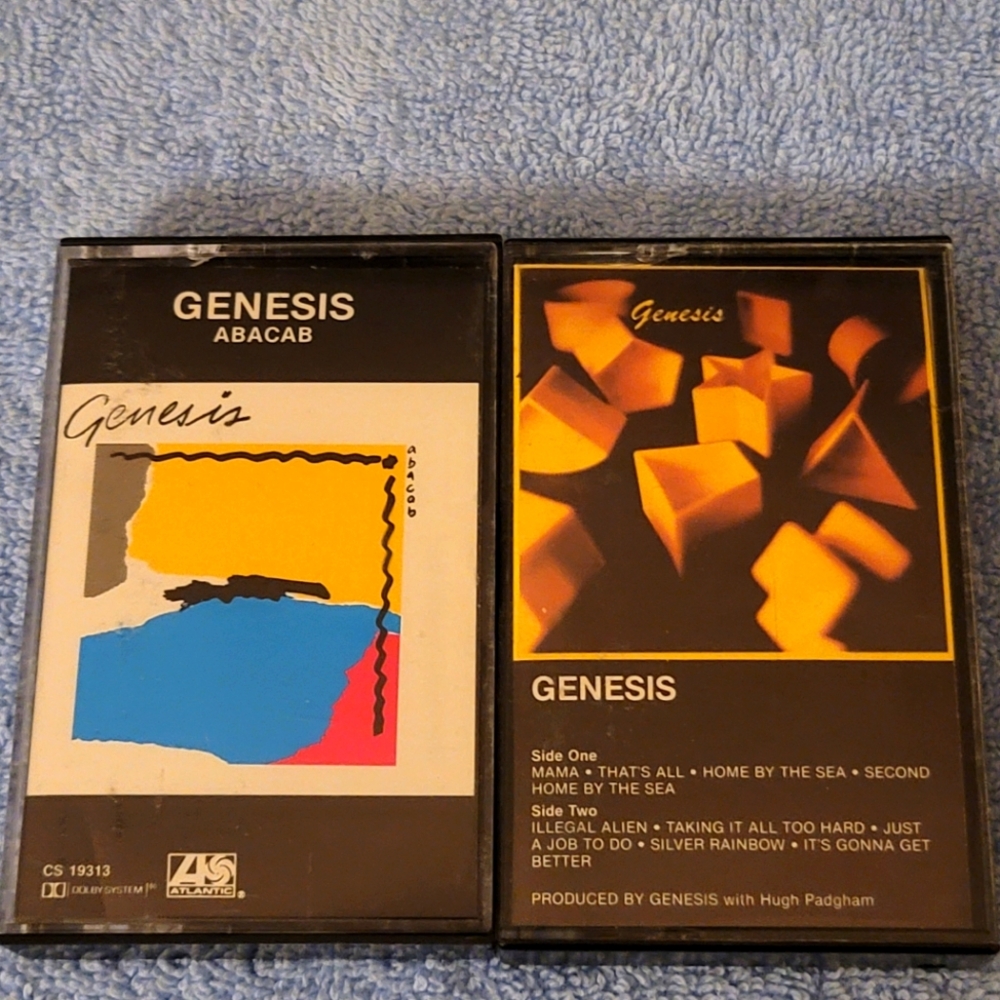 GENESIS with Phil Collins SET OF 2 CASSETTE TAPES 1980's VINTAGE